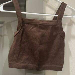 Cotton On Chocolate Ribbed Top